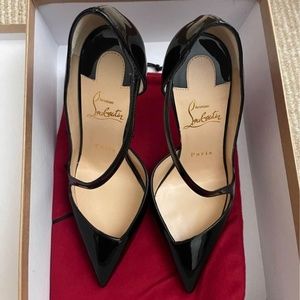 NEW Black Christian Louboutin Jumping 100mm Patent Heels